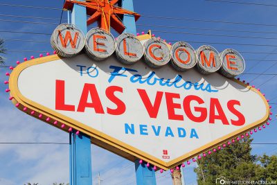 Das Las Vegas Sign am Ortseingang