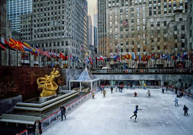The ice rink at Rockefeller Center