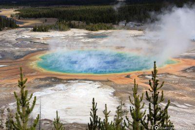 Steam, Grand Prismatic Spring, Yellowstone National Park, USA, On Your Own, Attractions, UNESCO World Heritage, TravelReport