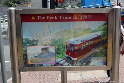 The entrance to The Peak Tram