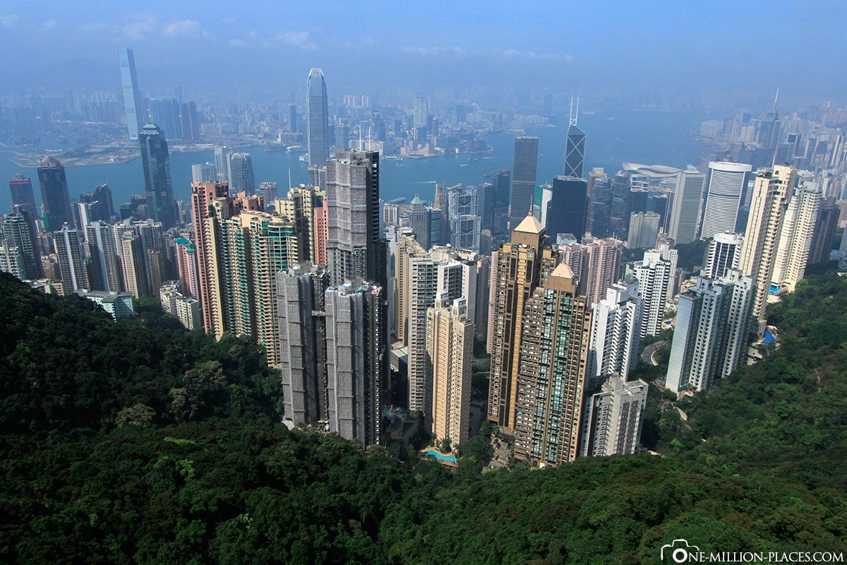 Aussicht, Victoria Peak, Hong Kong, China, Sehenswürdigkeiten, Auf eigene Faust, Reisebericht