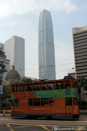 The double-storey trams in Hong Kong