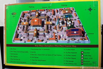 Eine Karte von Wat Pho