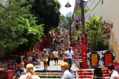 The Selaron Stairs in the Lapa district