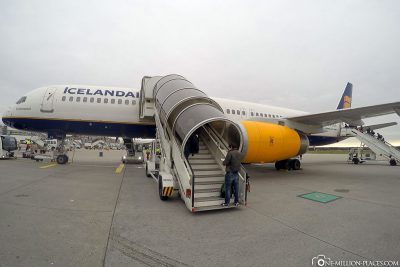 The plane from Icelandair
