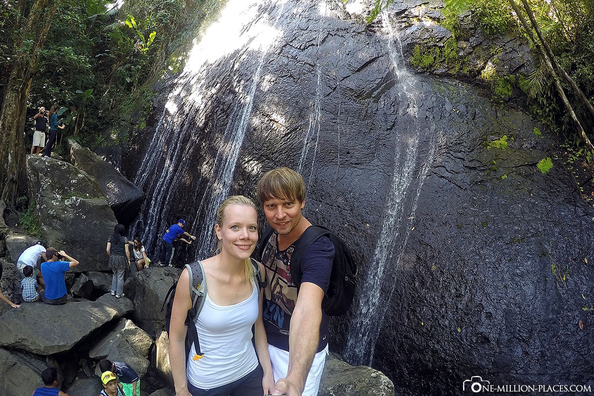 Wasserfall, El Yunque Regenwald, Puerto Rico, Nationalpark, Sehenswürdigkeiten, Tagestour, Reisebericht