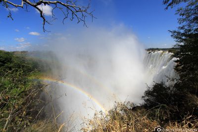Rainbow over the waterfalls