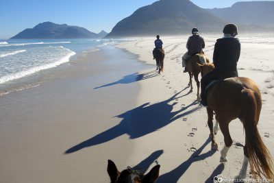 Riding on the beach in South Africa