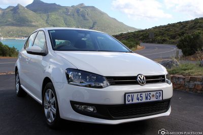 Our rental car in Cape Town