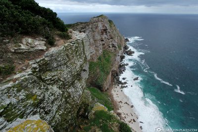The steep cliffs