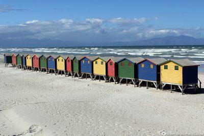 Die bunten Strandhäuser in Muizenberg