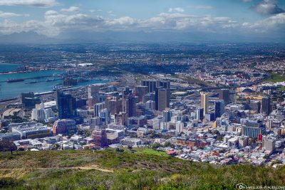 Blick auf Downtown Kapstadt