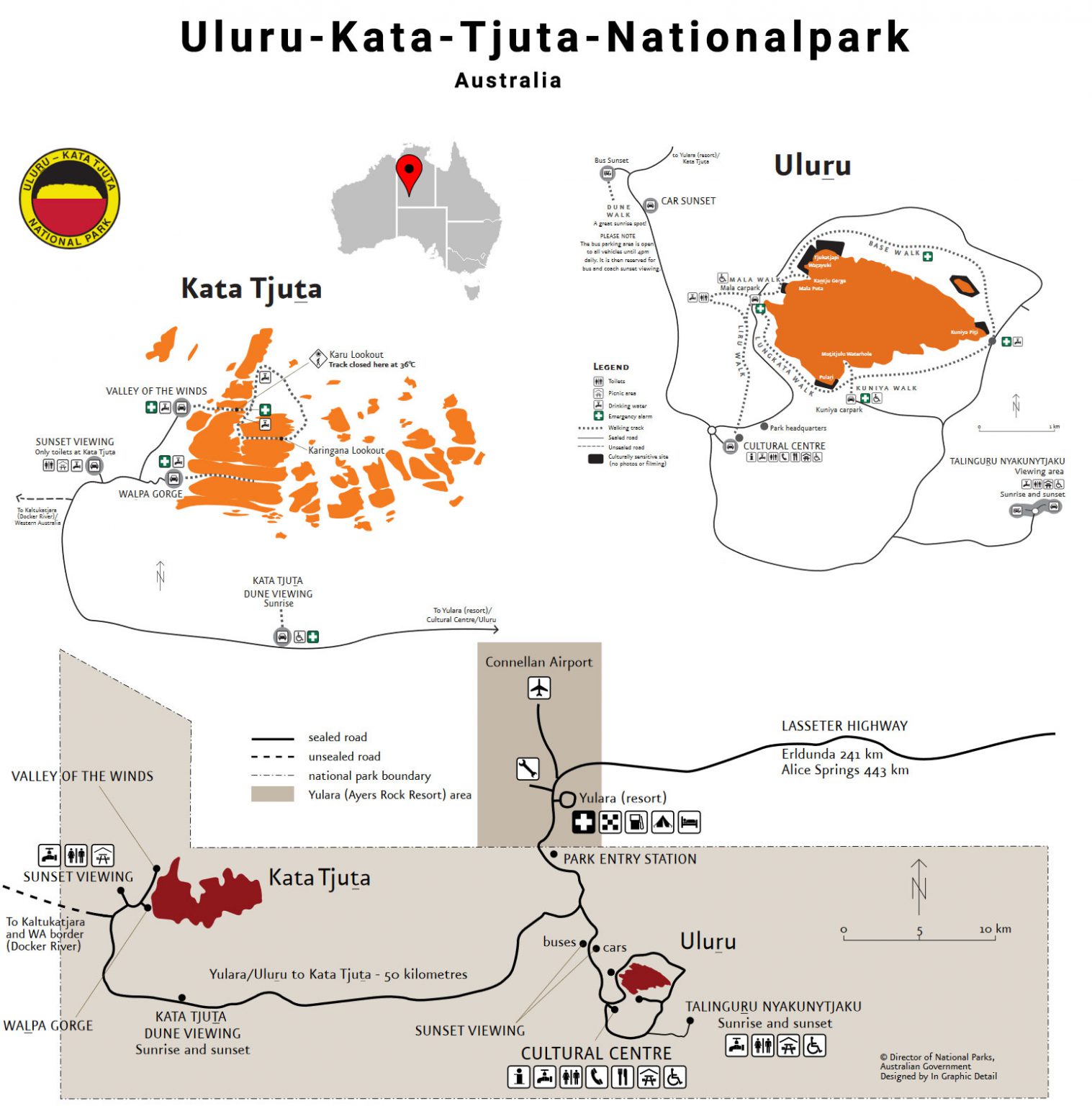 Der Ayers Rock (Uluru) & die Kata Tjuta (Olgas) (Australien)