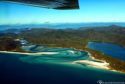 Flug über die Whitsunday Islands