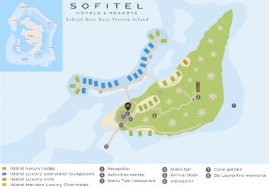 A map of Sofitel Bora Bora Private Island