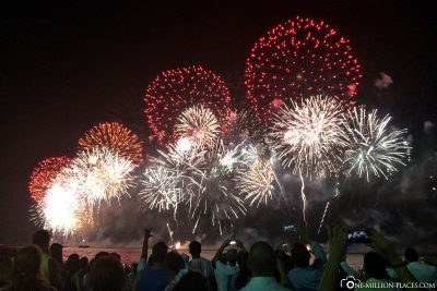 The New Year's Eve fireworks in Rio