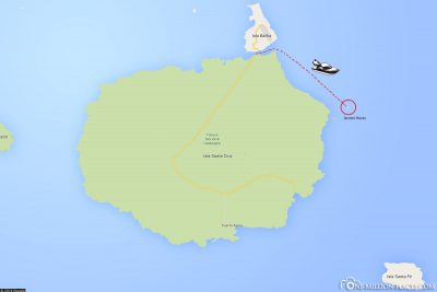 The location of Gorden Rocks in Google Maps