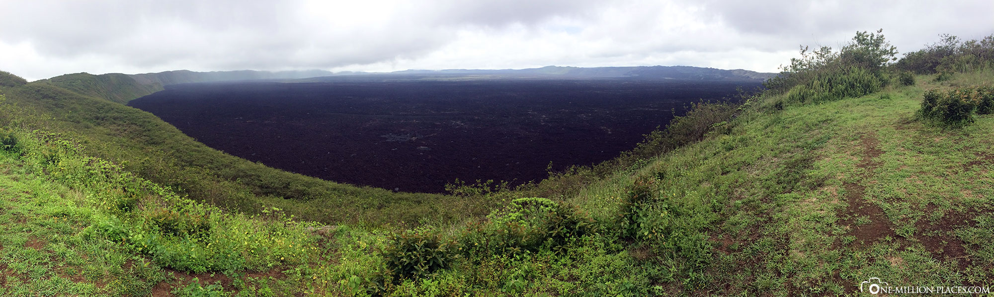Panoramic view, Sierra Negra, Volcano, Isabella Island, Galapagos, Ecuador, Tour, Wildlife, Travelreport