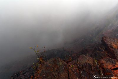 Foggy view into the crater