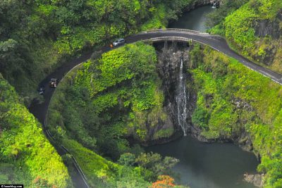 The Road to Hana from above