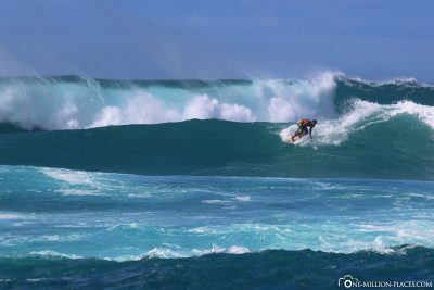Surfer an der Nordküste von Oahu