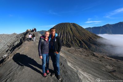 At the crater rim of Mount Bromo
