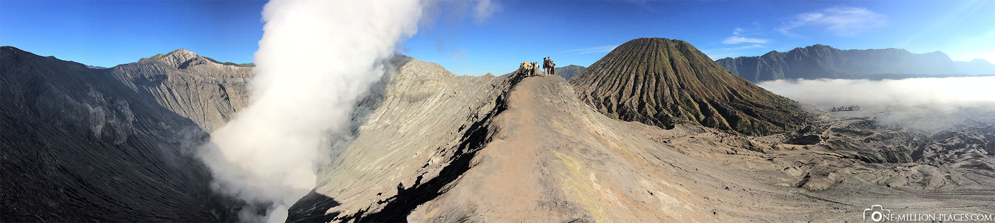 Panoramic view, Mount Bromo, Crater, Java Island, Indonesia, Tour, Travelreport