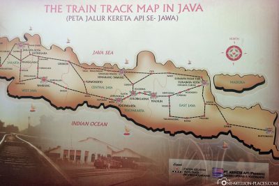 The train routes on Java