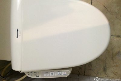 The high-tech toilet in our room