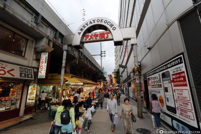 The entrance to Ameyoko Street