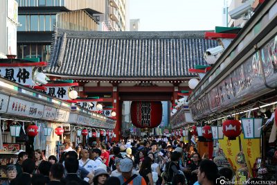 The market street in Asakusa
