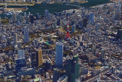 Der Tokyo Tower in Google Earth
