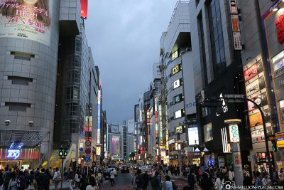 The Shibuya shopping district
