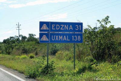 The road to Edzna and Uxmal