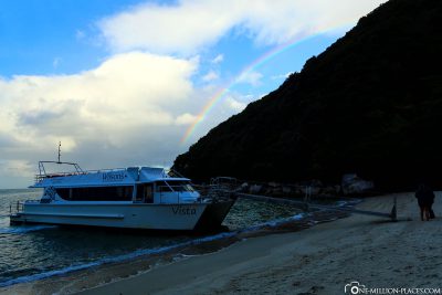 Medlands Beach with rainbow