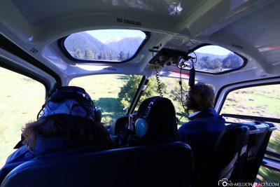 Helikopterflug zum Fox-Gletscher