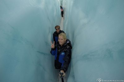 Wanderung in den Gletscherspalten