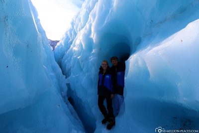 The entrance to an ice cave