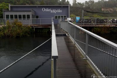 The visitor centre with boat pier