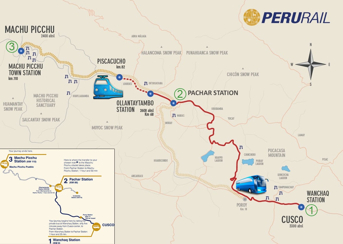 Bus- und Zugstrecke, Zug, Cusco nach Aguas Calientes, Vistadom Zug, Peru, Südamerika, Auf eigene Faust, Reisebericht