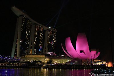 The Marina Bay Sands Hotel with the ArtScience Museum
