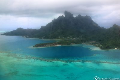 Der Blick auf die Insel Bora Bora