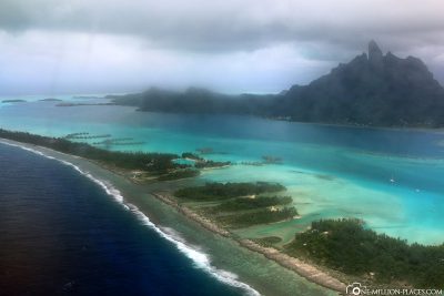 Der Blick auf die Insel Bora Bora