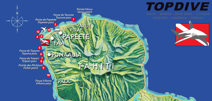 Tauchspots, Tahiti, Tauchen, Tauchschule Topdive, Französisch-Polynesien, Südsee, Reisebericht