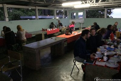 Abendessen im Camp