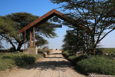 The entrance gate to the Serengeti