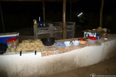 The cooking place in the camp