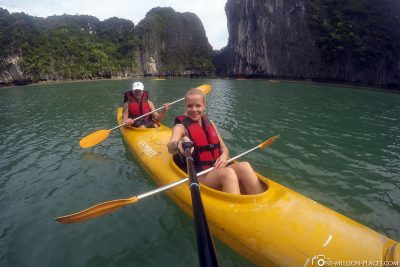 Kayak tour in Halong Bay