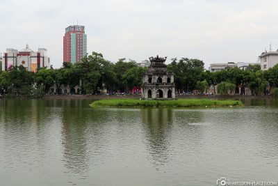 The Hoan Kiem Lake with the Turtle Tower