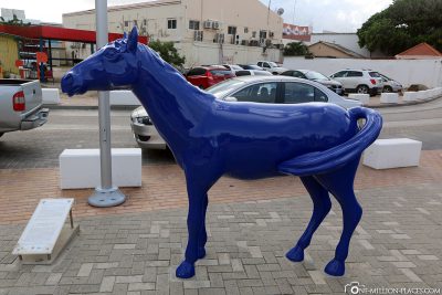 Die blauen Pferde in Oranjestad